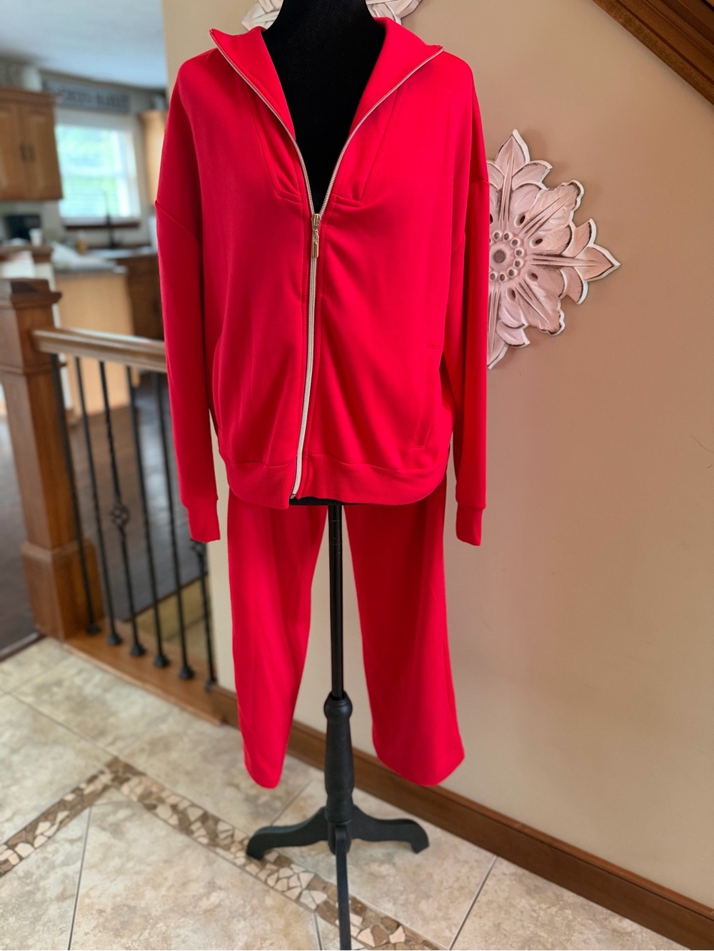NWT Nanette Lepore Play 2 Piece Lounge Set Red Women’s Small Athleisure Tracksui